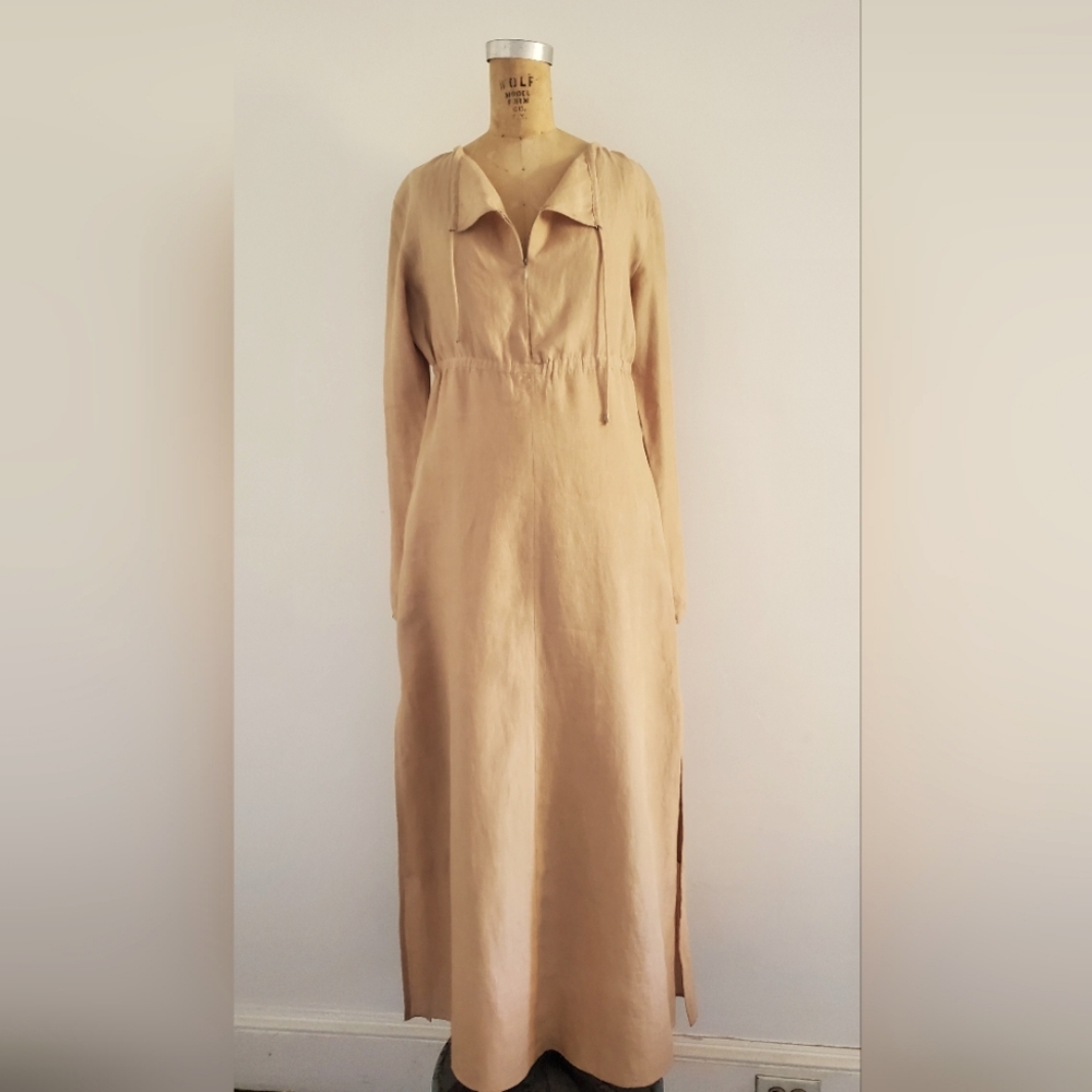 Elegant Tan Maxi Dress
